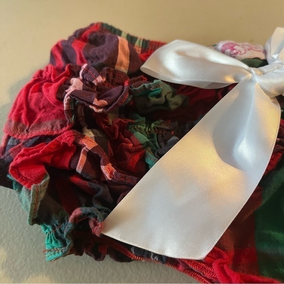 Ruffle Butts Red & Green Girl's Bloomers Size 12-18 Months Excellent Condition - Picture 5 of 5